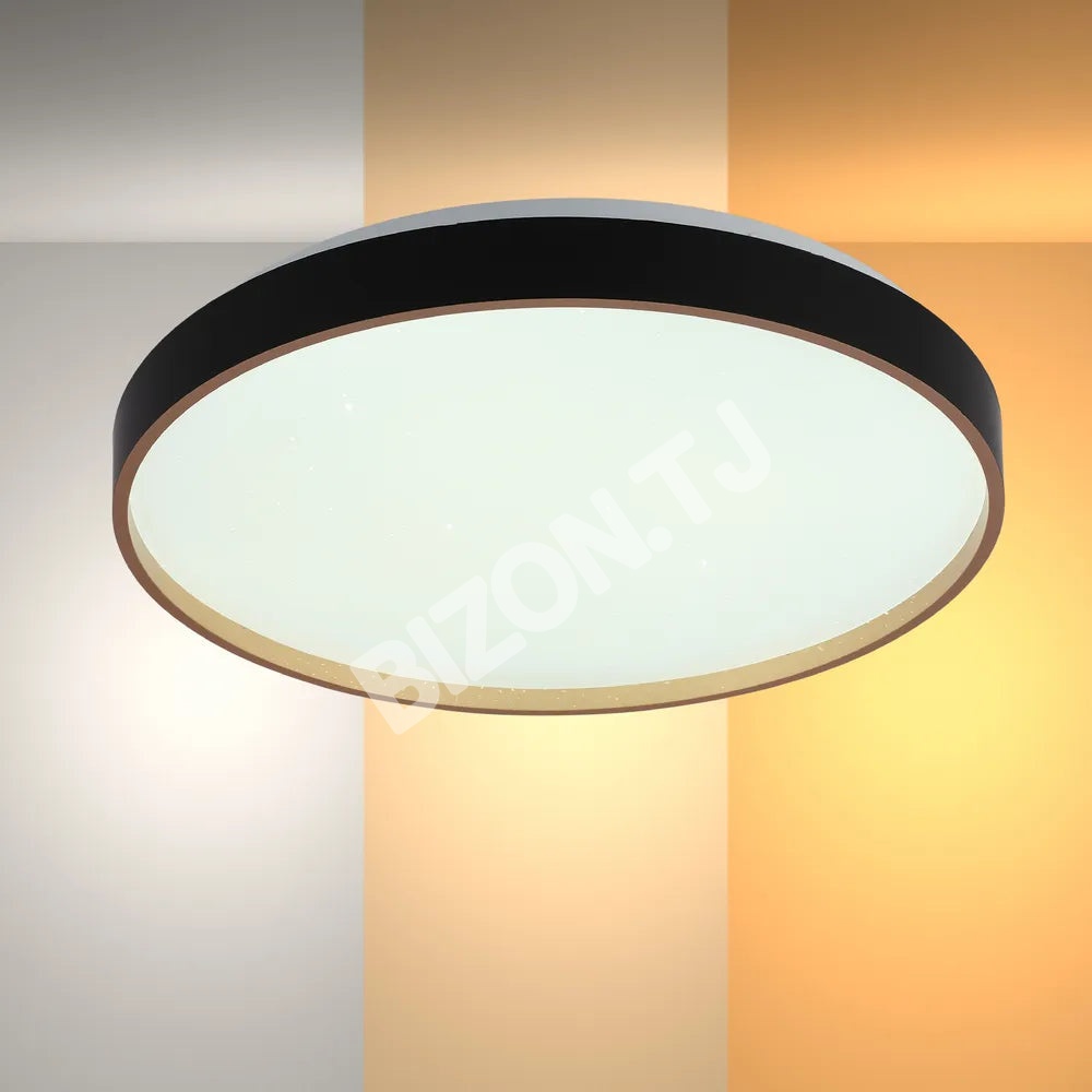 Светильник LED сверкающий потолоч Светильник BOVER 30Wx2 черный D400, 165-16016