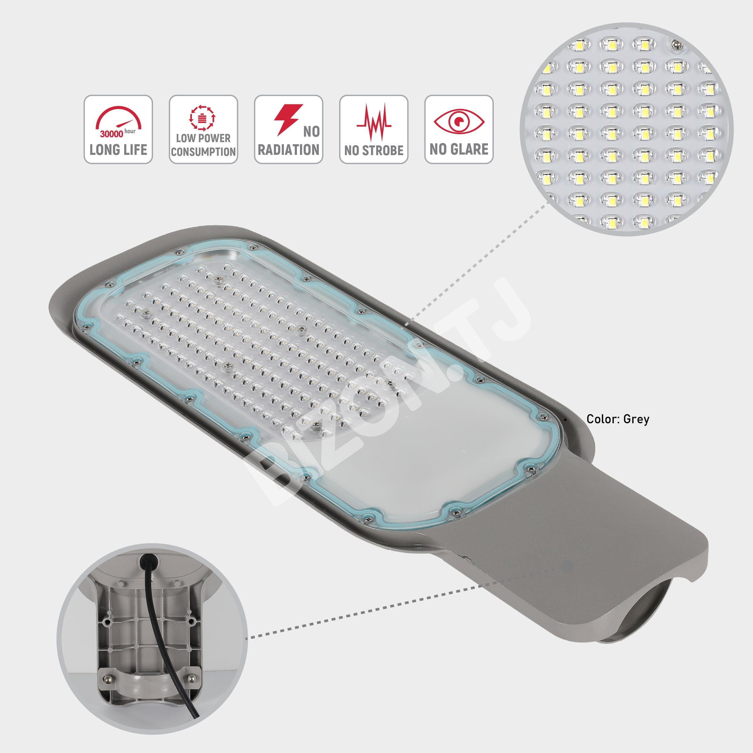 Светильник RKU LED FYY-2 100 Вт серый 6000 К 165-265 В (HAI, 240-15328 3