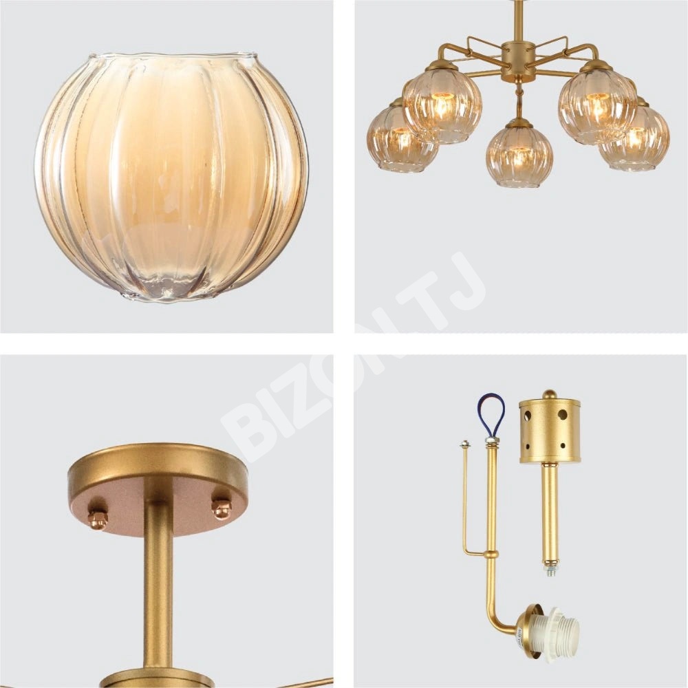 Люстра 52040 3xE27 CHAMPAGNE+золотой, 159-17652 5