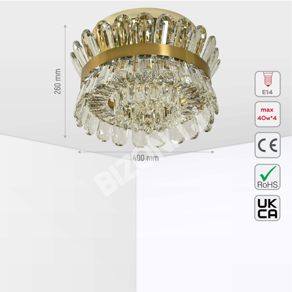 Люстра C1860 9xE14 хром 580 мм, 159-18074 20
