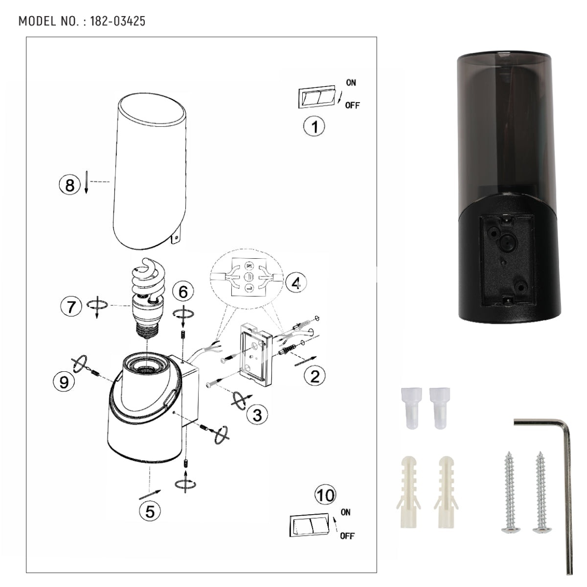 Norman Newport уличный настенный светильник WQ 909 E27 черный, 182-03425 7