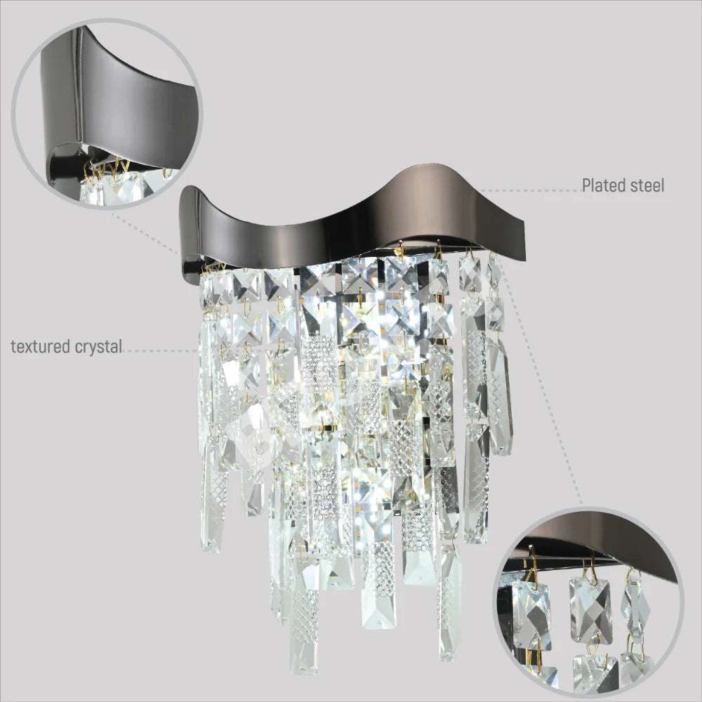 Бра Crystal 3xE14 золотой 250 мм*H330 мм, 151-19956 15