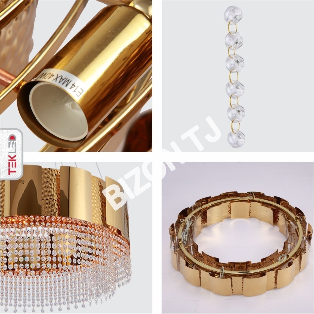 Светильник Octagon Crystal золотой металл Chandelier потолочный светильник D800 с 12xE14, 156-19578 9
