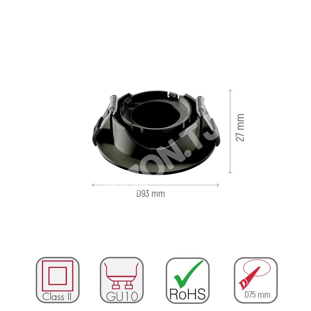 Светильник SY5572R круглый GU10 черный без лампы, 164-03029 2