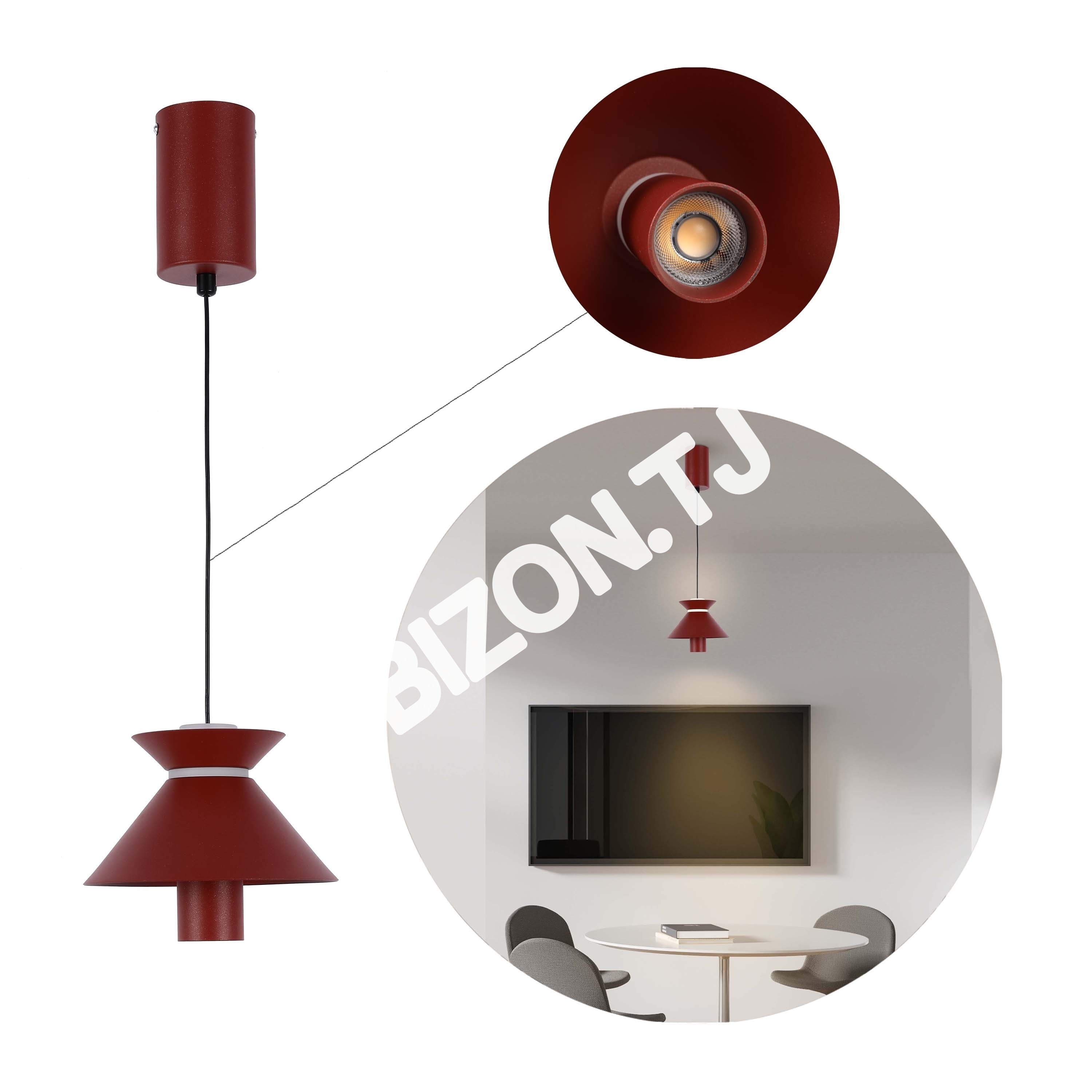 Лампа LED подвесной лампа H1103 7 Вт 4000 К черный, 150-19096 33