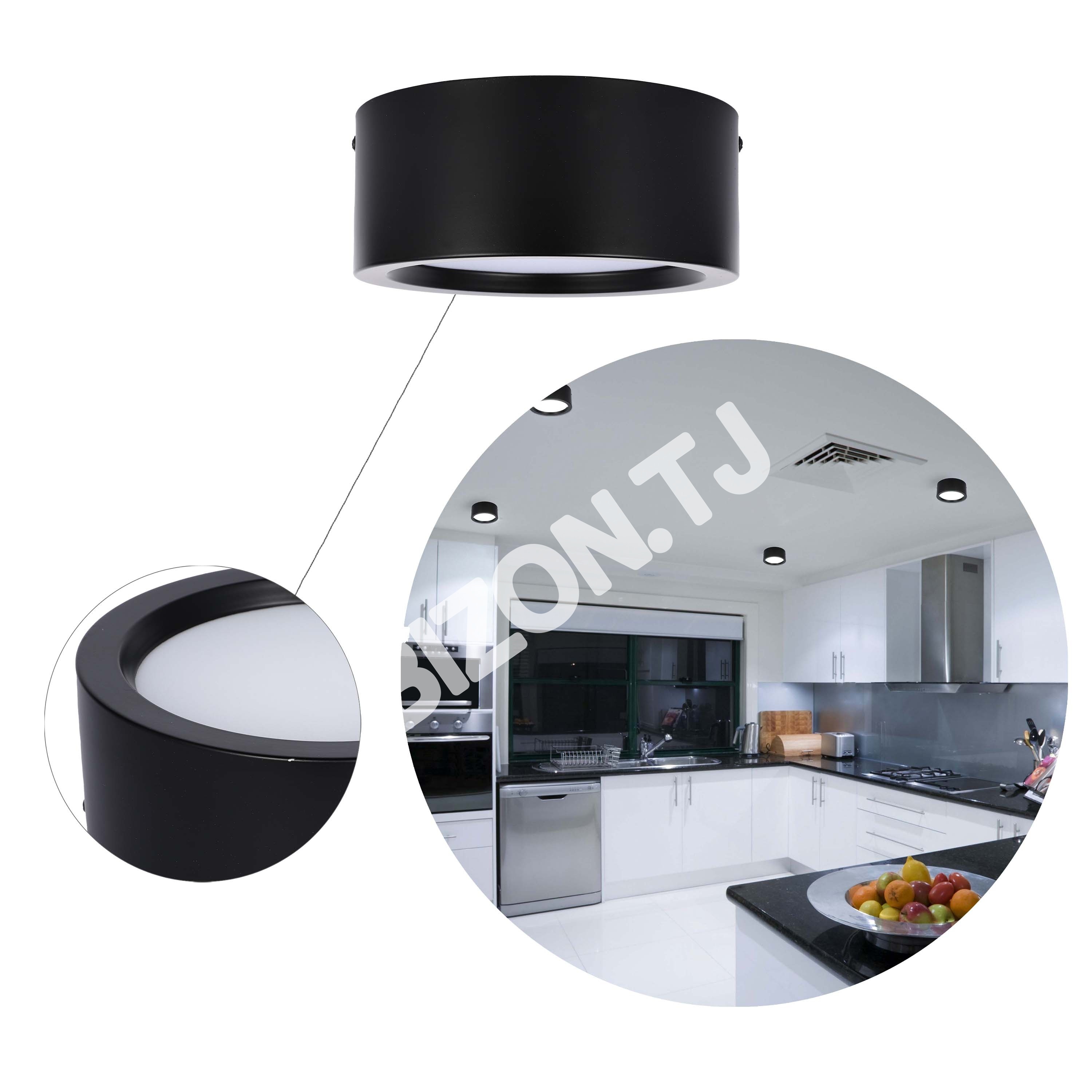 Светильник даунлайт LED MIRA 10 Вт 3CCT черный, 165-15973 36