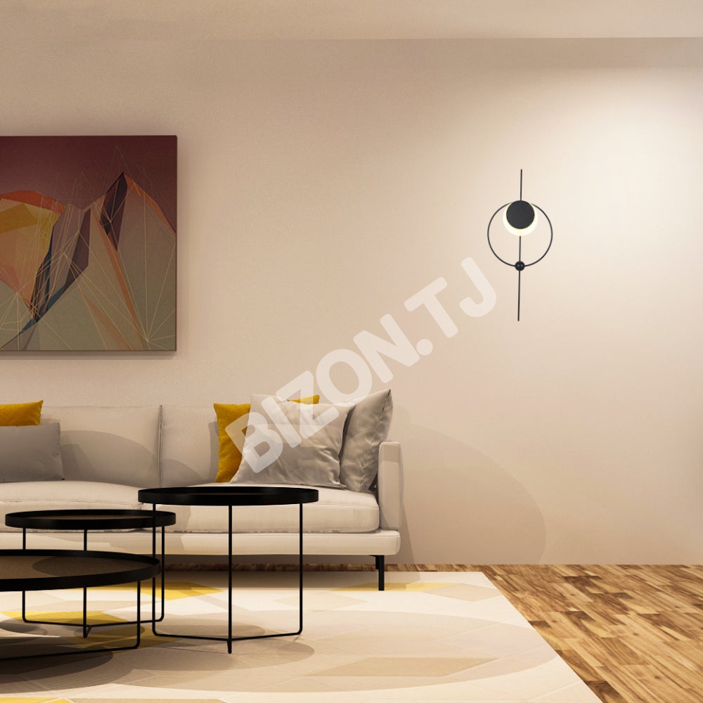 Designer Geometric Moon in круглый современный LED настенный, 182-03432 2