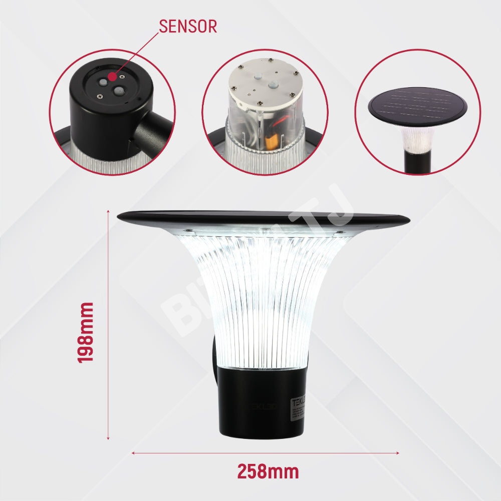 Светильник SOLAR LED Bollard Pathway 15 Вт светильник черный 4000 К+60, 260-03582 7