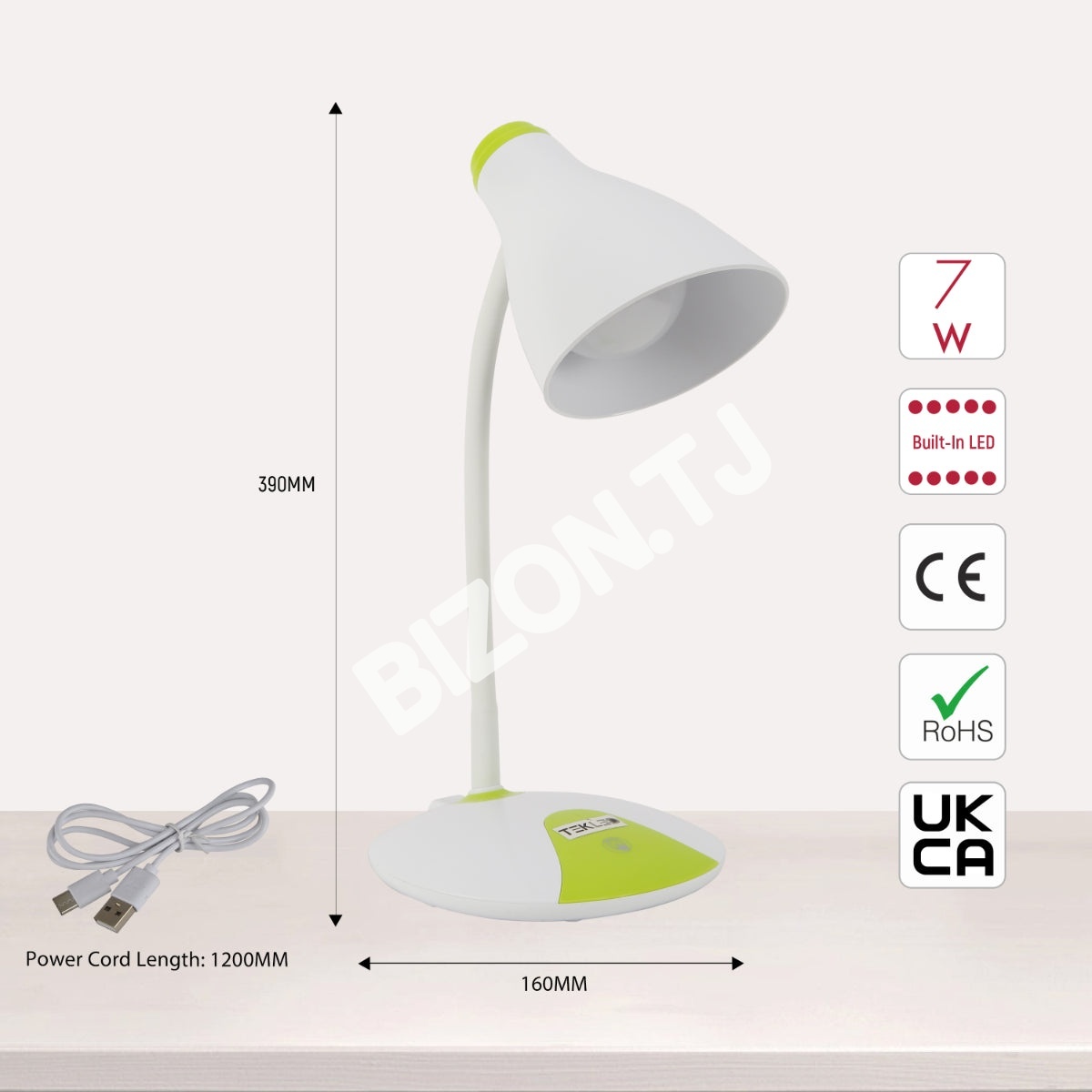 Лампа Gooseneck E27 Desk лампа синий 7 Вт 3000 К / 4000 К / 6000 К, 130-03758 13