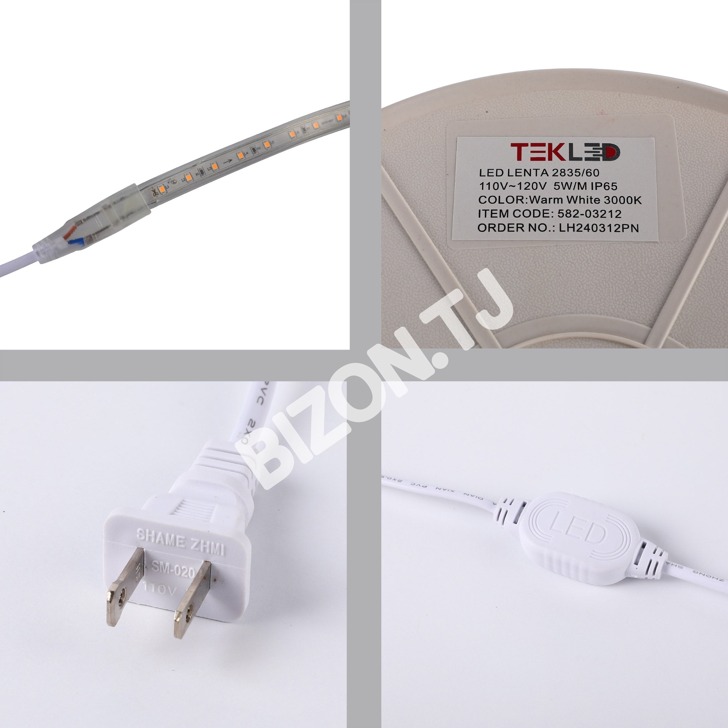 LED lentа 2835 / 60L 220 В оранжевый 7 Вт / M IP6550 м, 582-03271 29