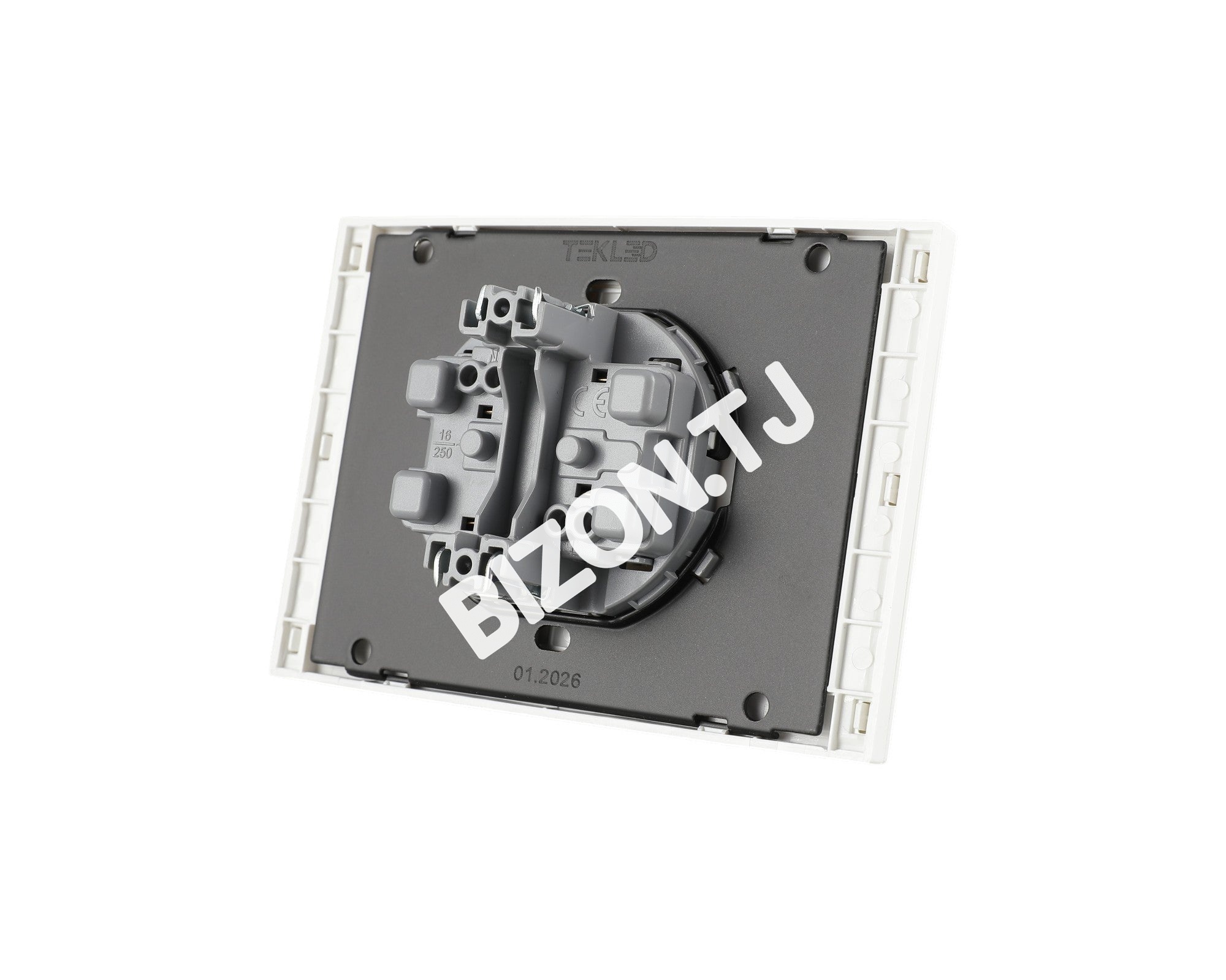 Розетка 2-я 2pin б / з, с / у, Черная, серия NIZMO, ELECTRIC 84 / 7, 283-03518 13