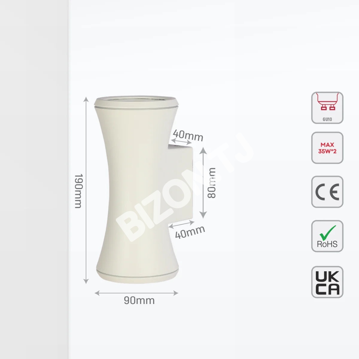 Hourglass Up Down Aluminium уличный настенный светильник FG, 182-03410 13