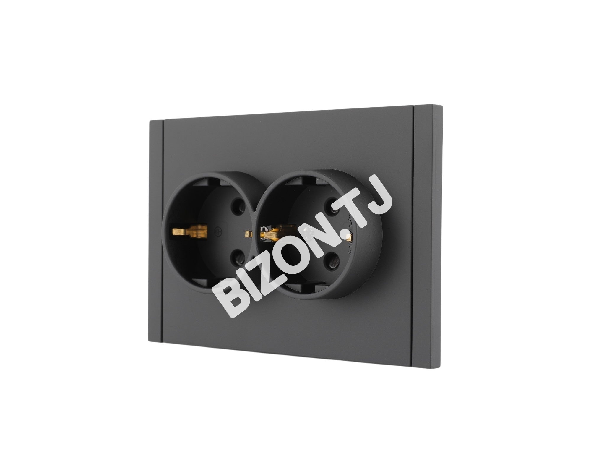 Розетка 2-я SCHUKO с / з, с / у, Черная, серия NIZMO, ELECTRIC 72 / 6, 283-03516 3