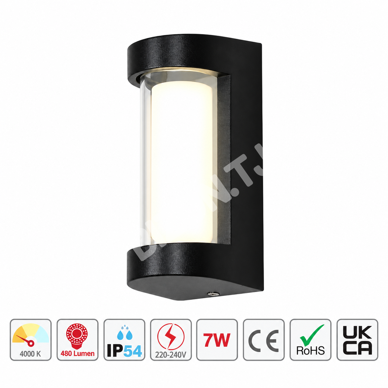 Светильник LED SF340A 7 Вт черный 4000 К, 183-03267 5