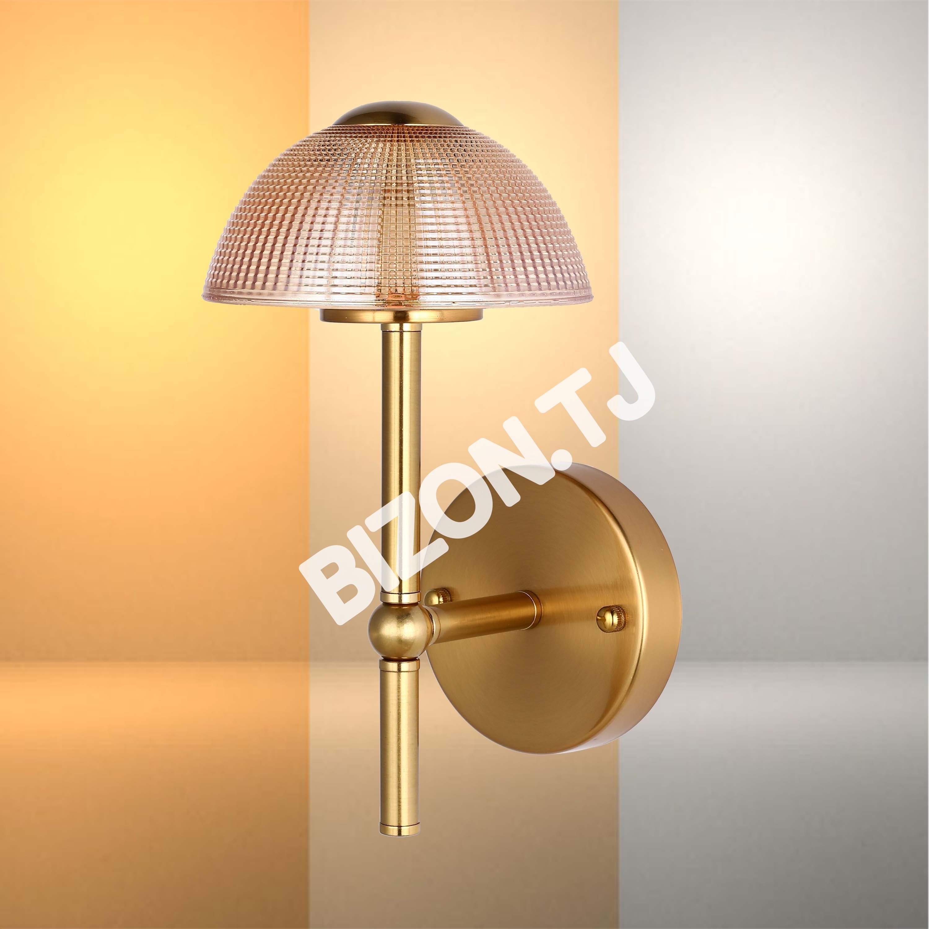 Бронзовый LED настенный светильник 6565-A Amber стекло 5 Вт 3CCT, 151-20118