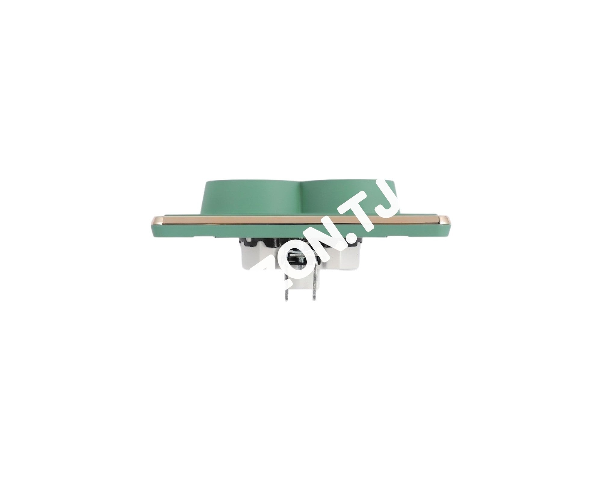 Розетка 2-я, с / з, с / у, Бирюза, серия SAKURA, 100 / 10, 282-03572 34