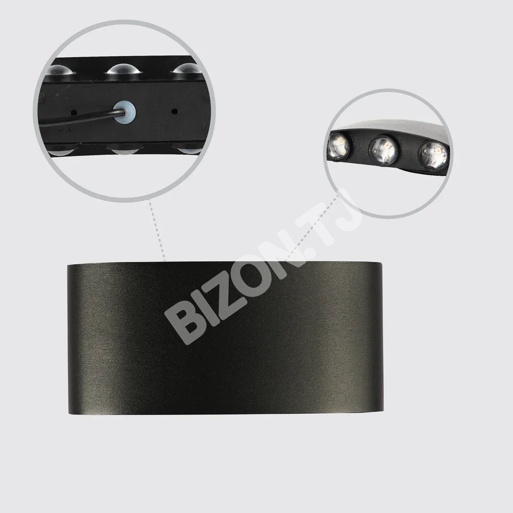 Светильник B2327 6×3 Вт черный RGB, 182-03316 6