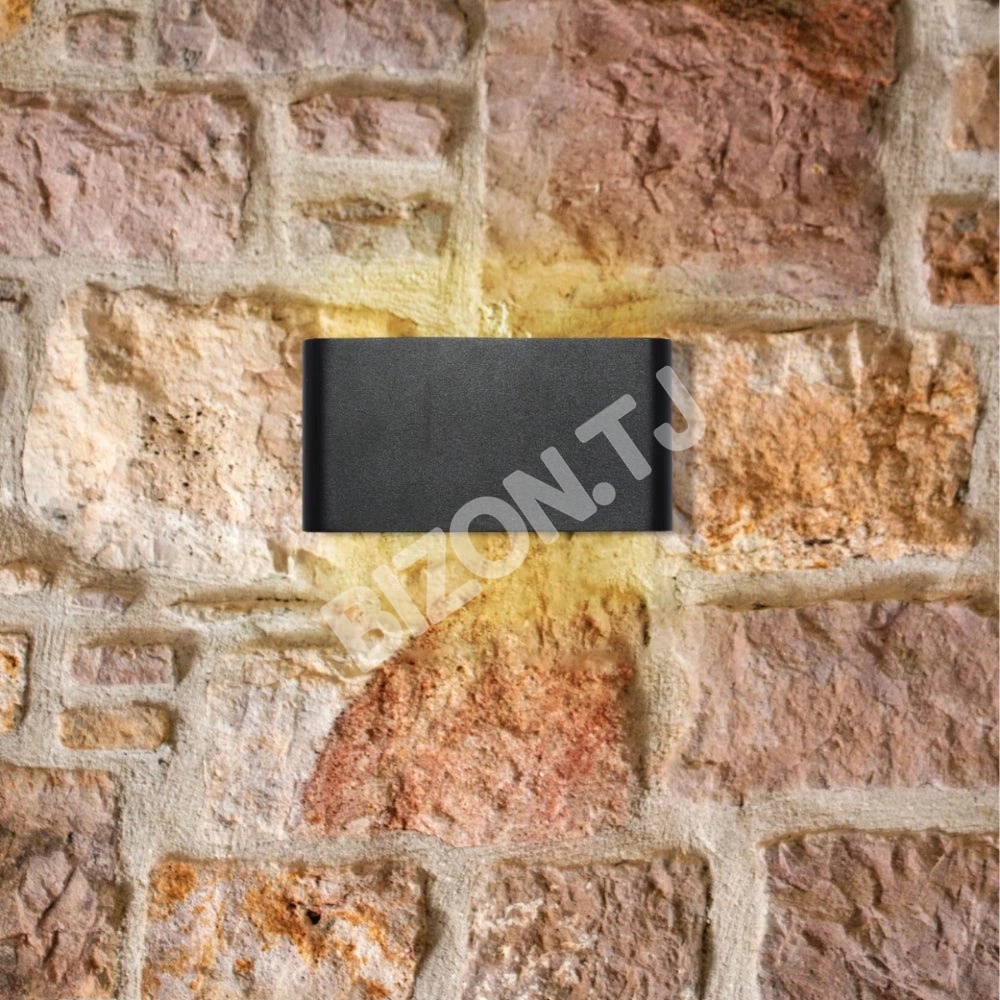 Черный Slim Cuboid Up Down уличный современный LED настенный, 182-03376 6