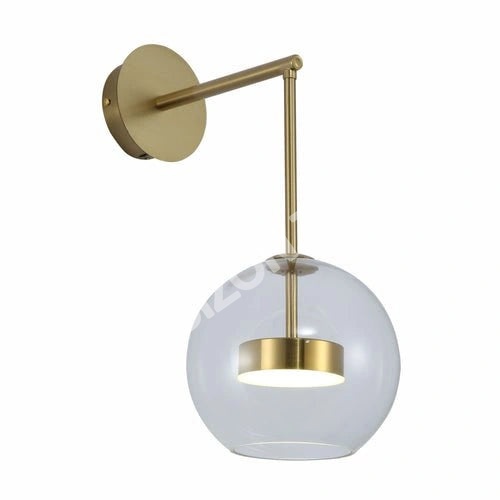 Бра Clear Globe стекло золотой L-Shape металл Cool нейтральный белый 12 Вт LED настенный светильник, 151-19744 2