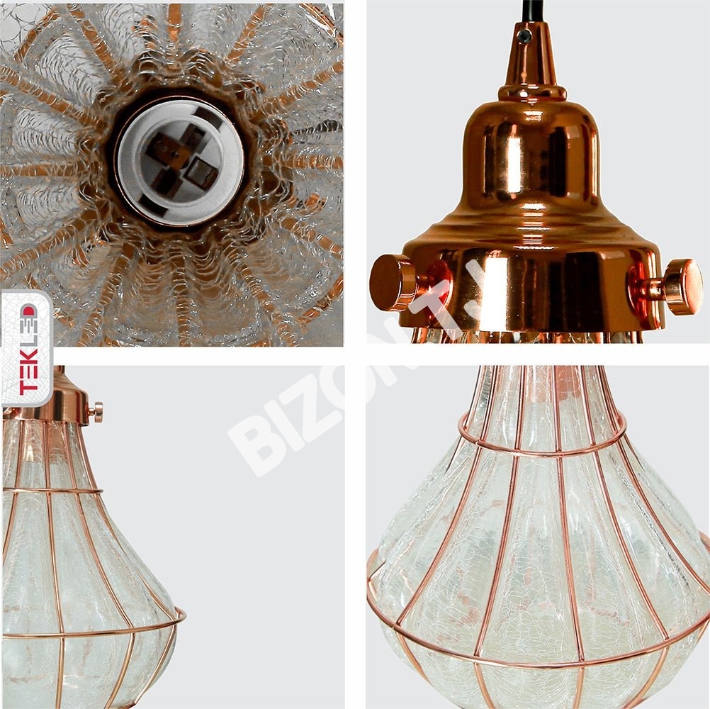 MD508951 E27 D190 медь+CLEAR стекло TEK, 158-19632 8