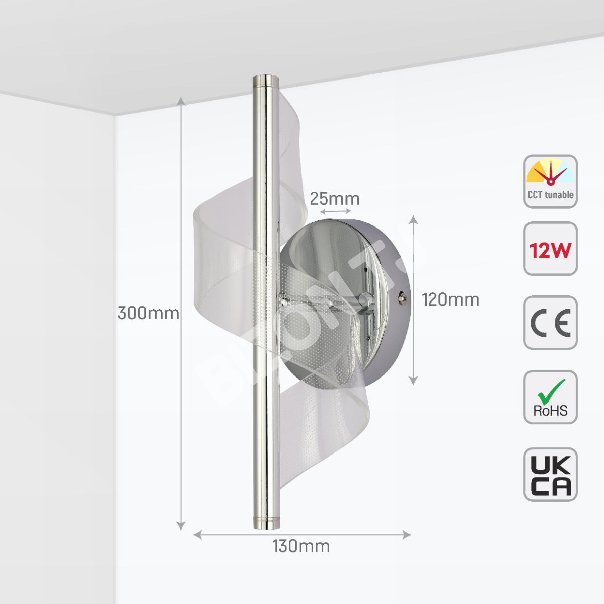 LED B3150-1 12 Вт золотой D120 CCT Changeble, 151-19704 18