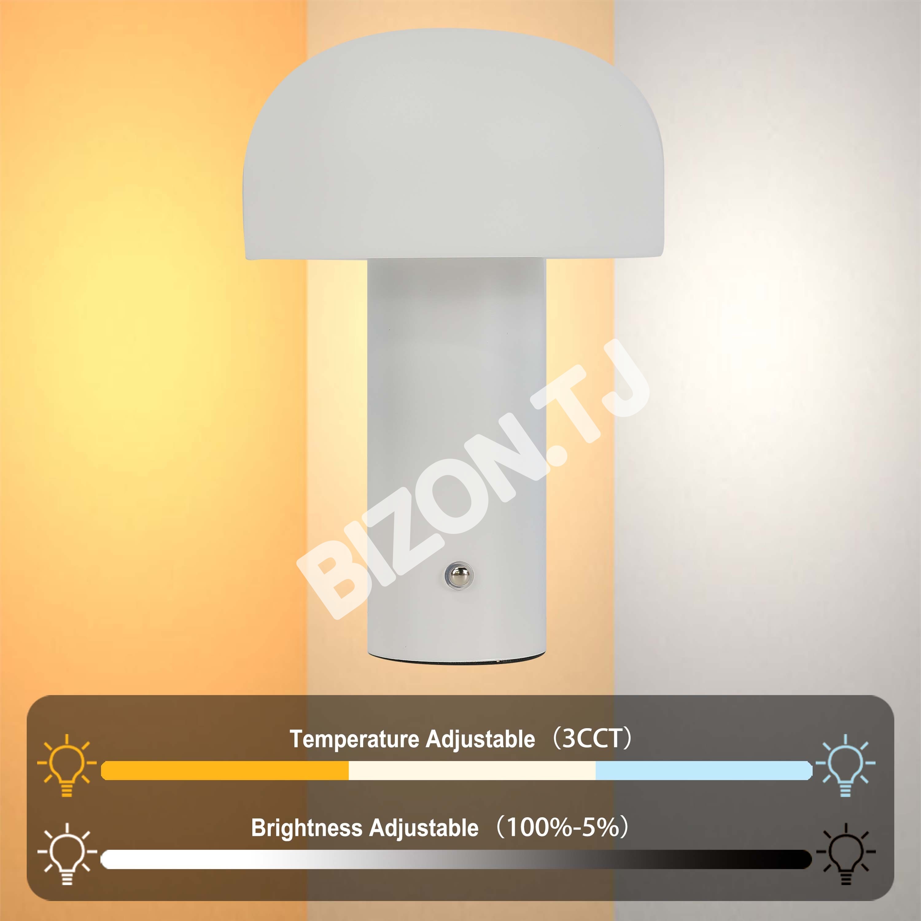 Лампа белый LED настольный лампа D150xH220, 130-03786