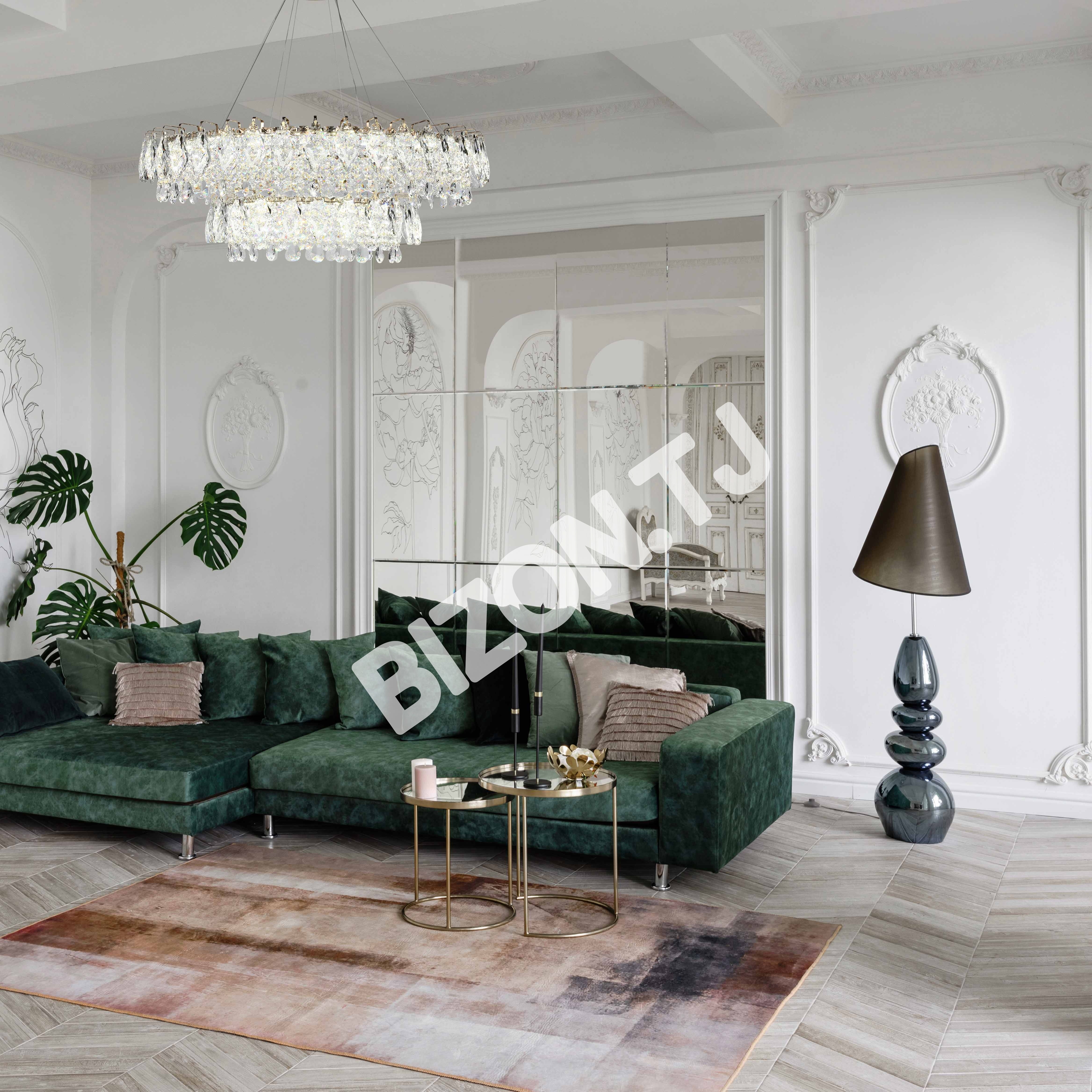 Люстра Crystal золотой Q8993 85 Вт+40 Вт D800+D500мм 3, 159-18352 3