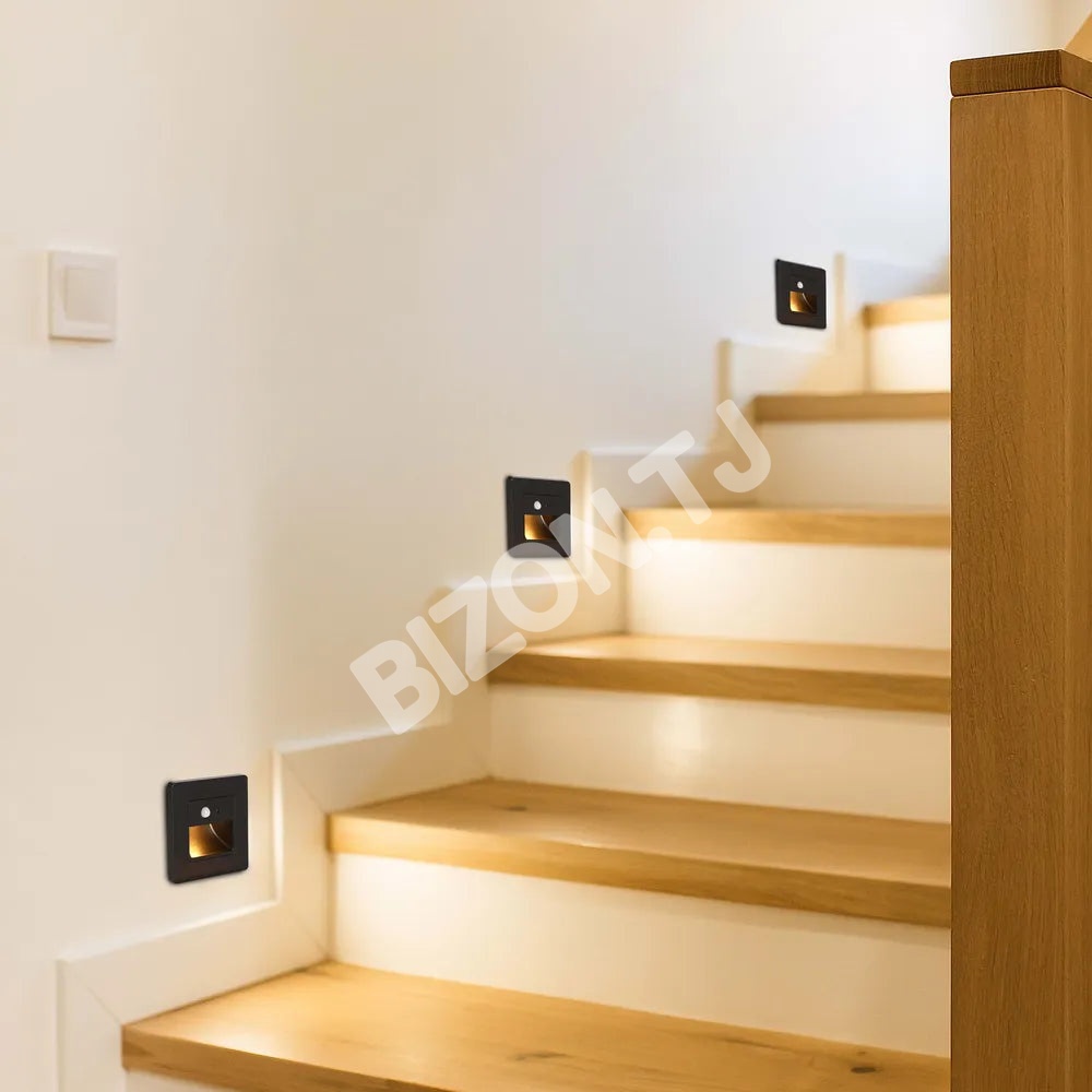 Светильник LED Stair Step светильник 1 Вт черный датчик 3000 К, 181-03420 2