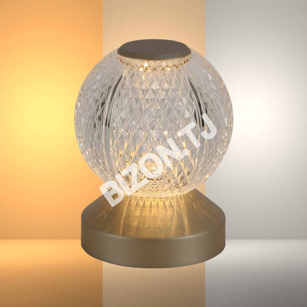 Светильник настольный LED Acrylic D105H130 золотой, 130-03724 8