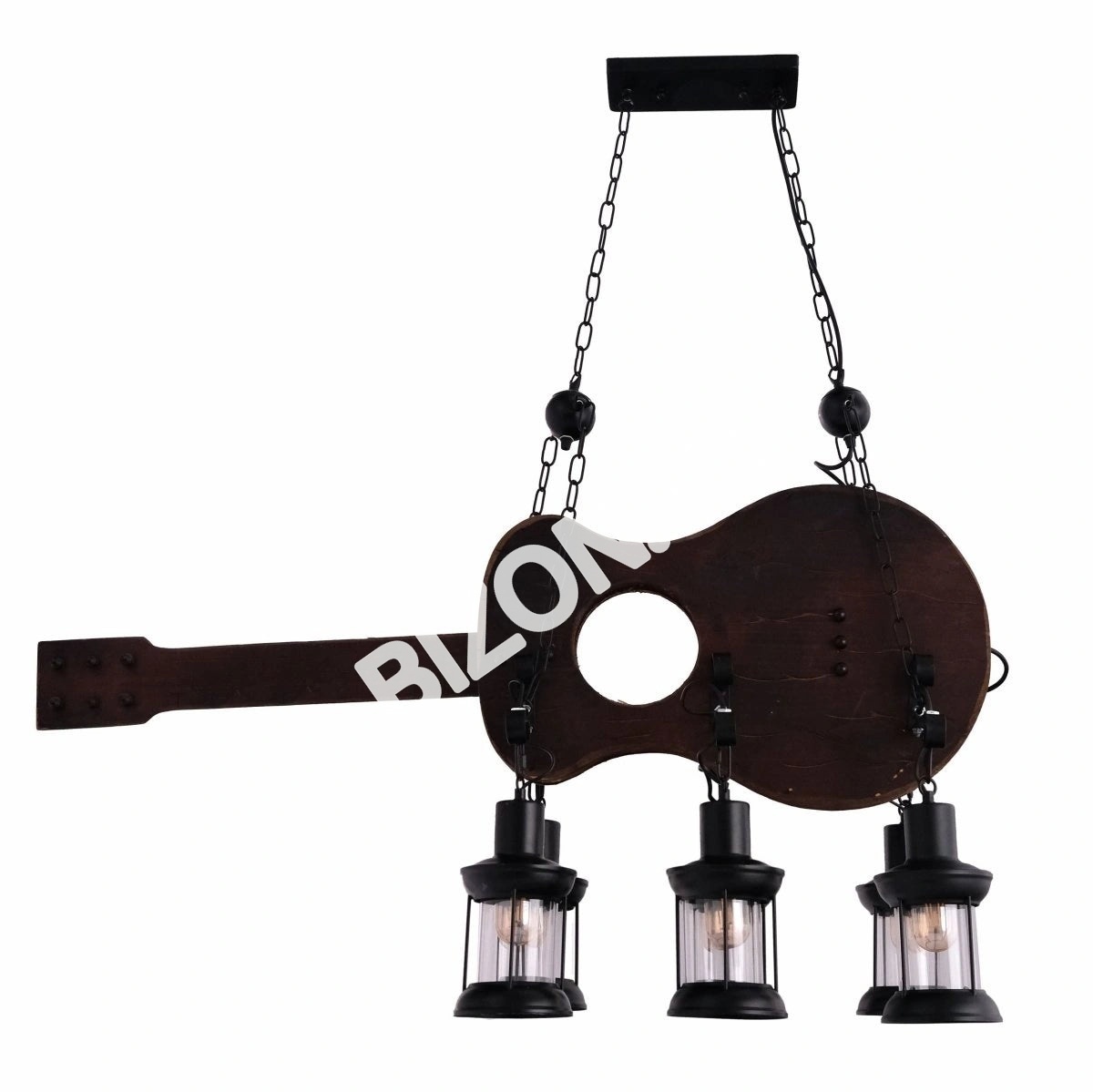Люстра Old дерево Guitar 6 Lamps island потолочный Chandelier светильник с E27, 158-17872 6