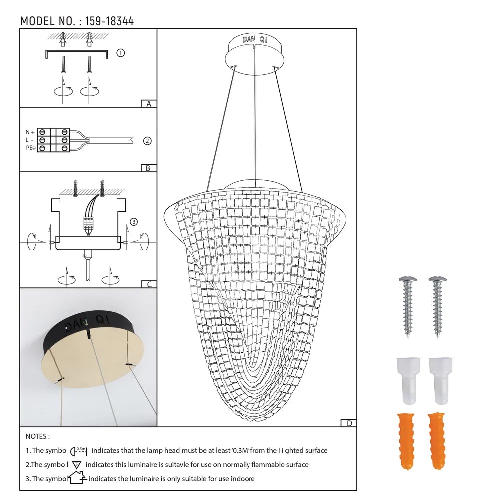 Люстра Crystal золотой C2308-B 60 Вт Dimming D570мм, 159-18344 8