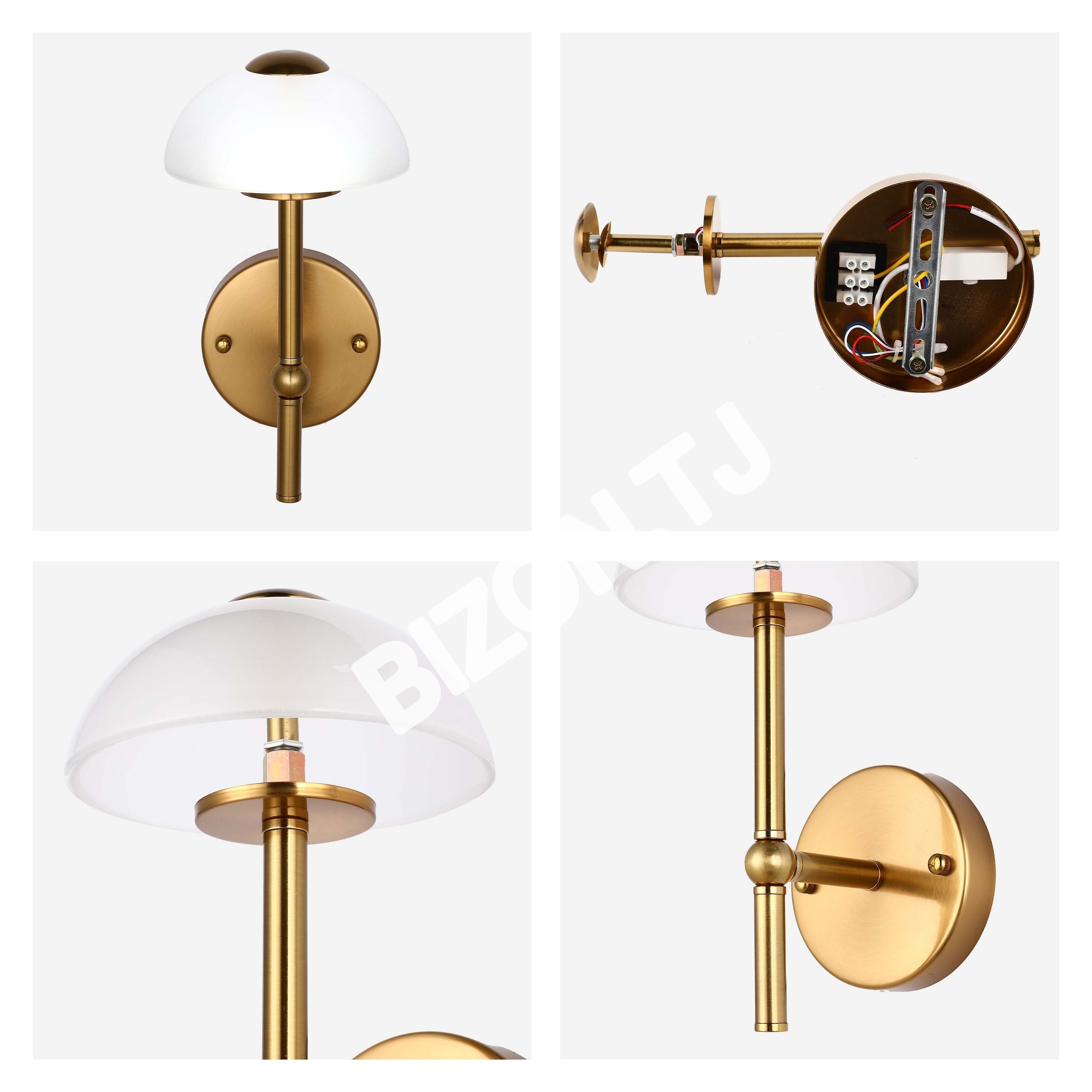 Бронзовый LED настенный светильник 6565-A Amber стекло 5 Вт 3CCT, 151-20118 18