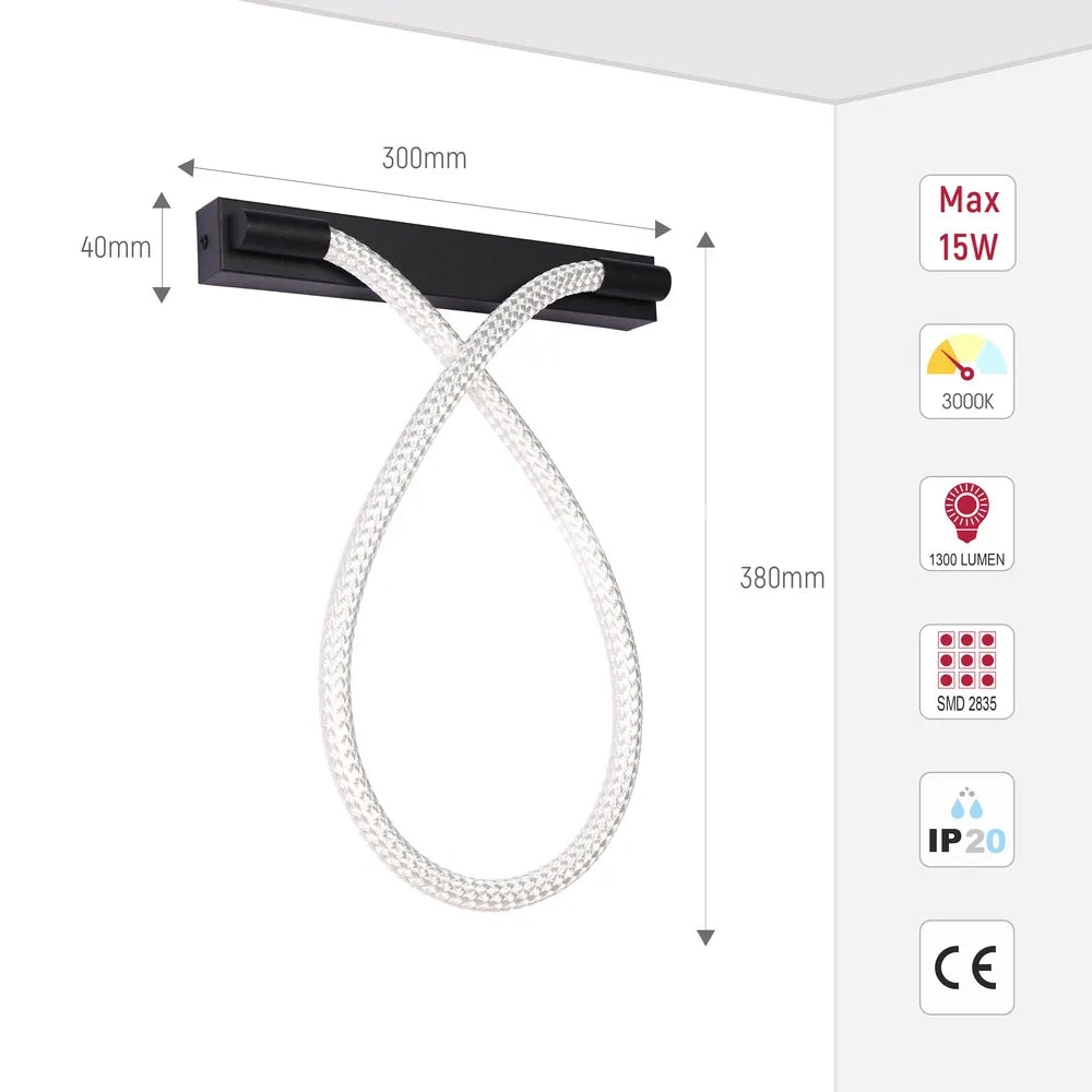 Бра LED Бра 39291 черный 3000 К, 151-20070 5