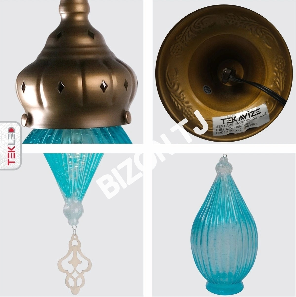 Светильник Moroccan Style антик латунь and красный стекло подвесной потолочный светильник E27, 158-19558 15