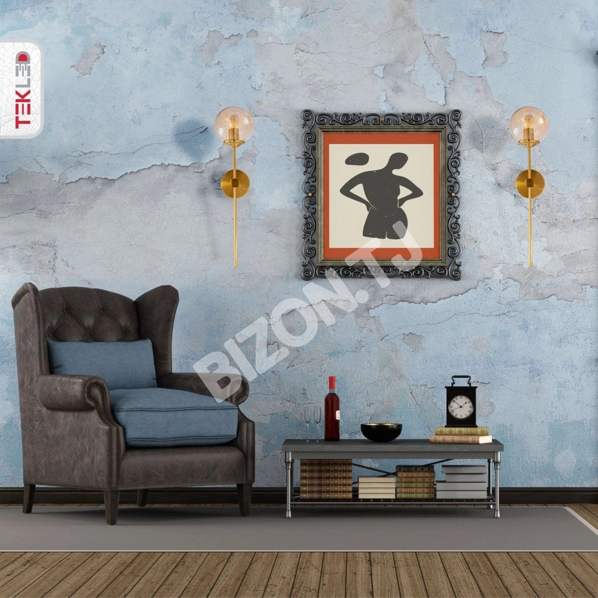 Бра Amber стекло золотой металл настенный светильник L с E27 Fitting, 151-19728 7