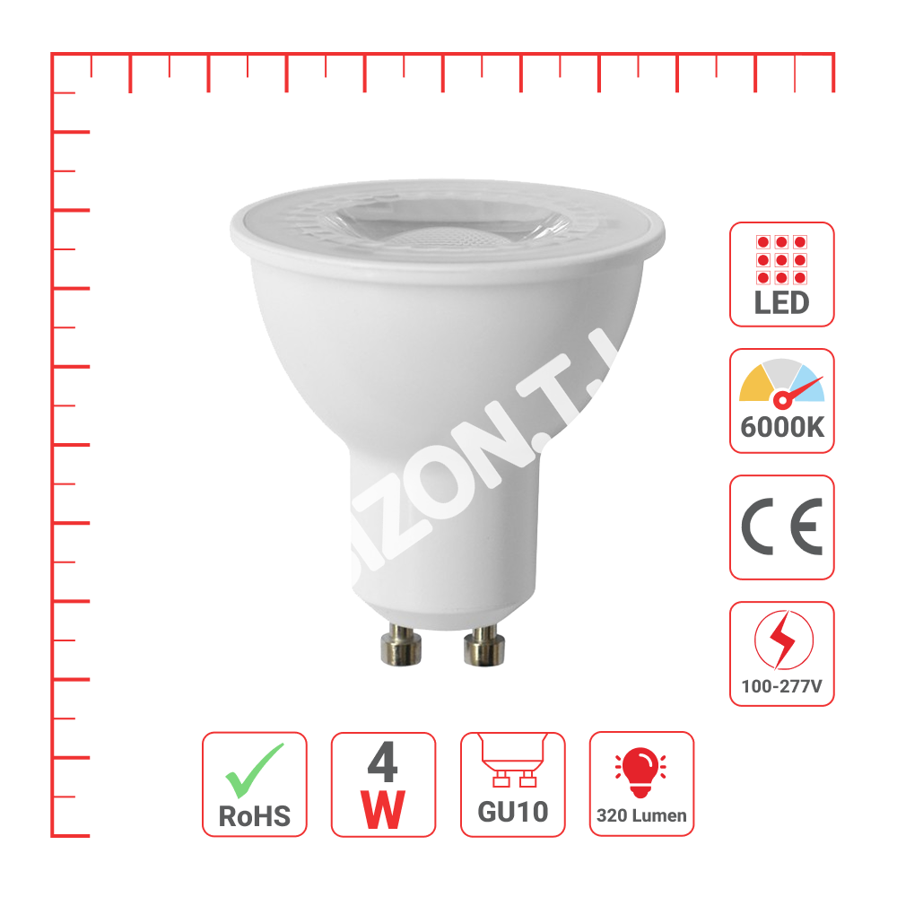 Лампа LED GU10 4 Вт 500 лм CLEAR 4000 К, 526-03072 16