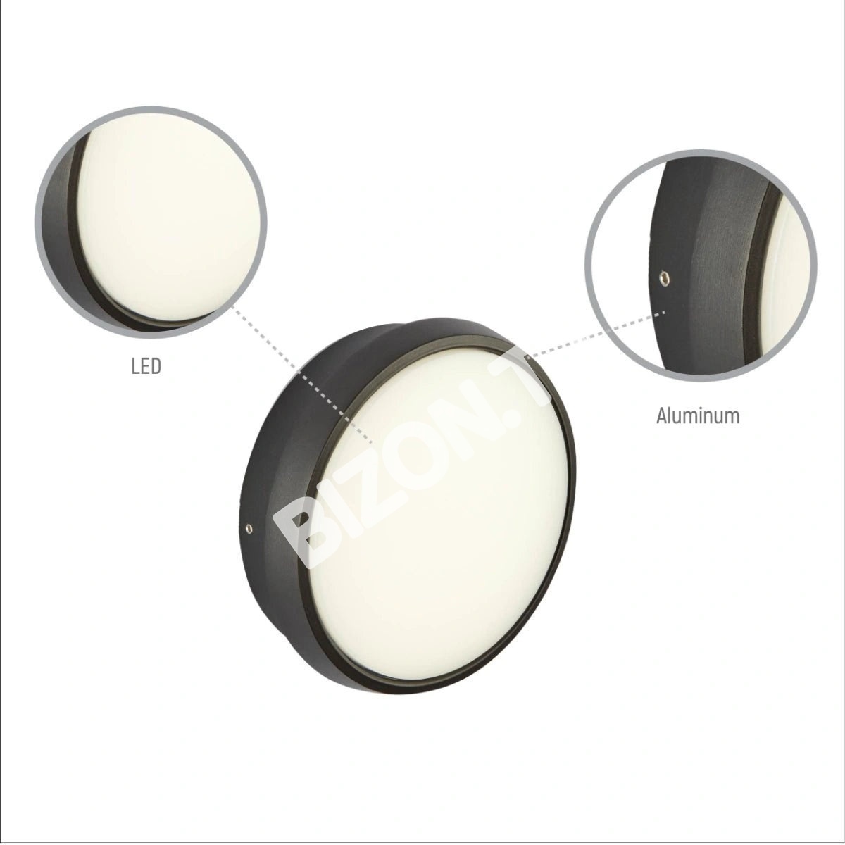 Светильник LED PL-470 18 Вт песочный черный 3000 К IP54, 183-03320 7
