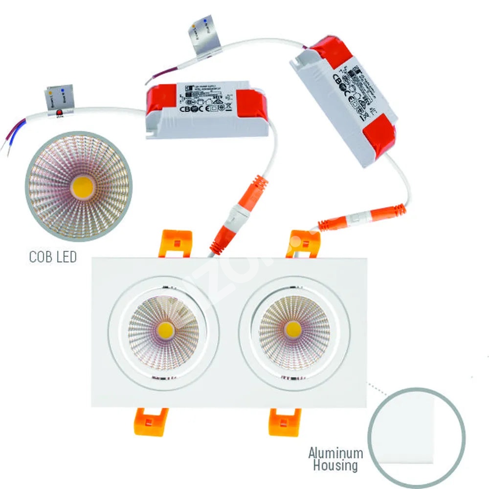 Светильник LED OC001B 2×5 Вт 3000 К белый 100-265V50, 165-033222 6
