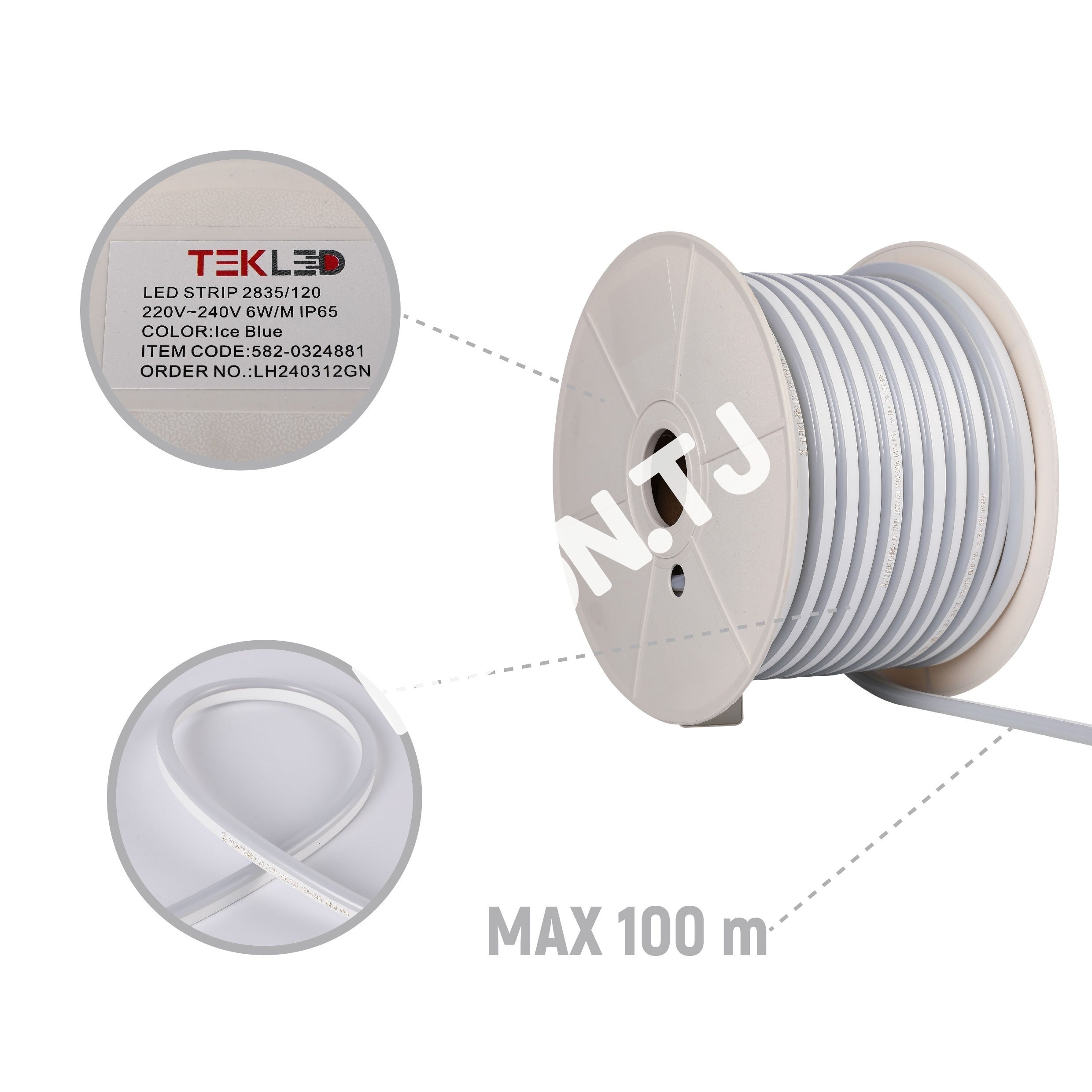 LED Лента 2835 розовый SOFT 6 Вт / M 220 В IP6510, 582-032487 36