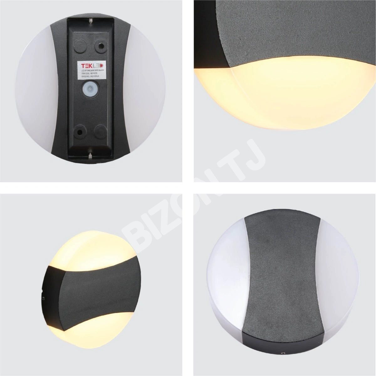 Черный опал круглый Up Down уличный современный LED настенный L, 182-03378 5