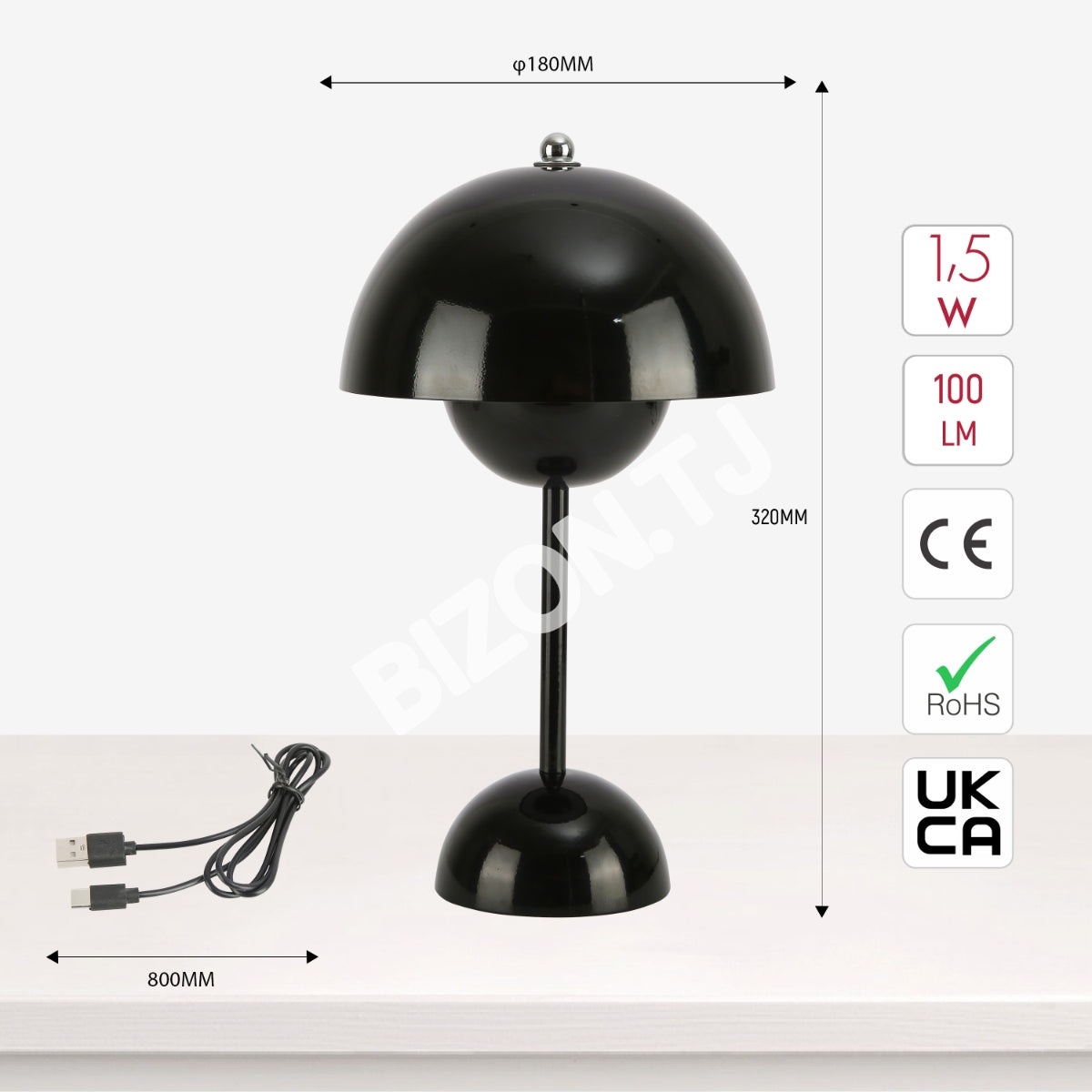 Светильник настольный SCANDINAVIAN 14 LED металл D, 130-03732 4