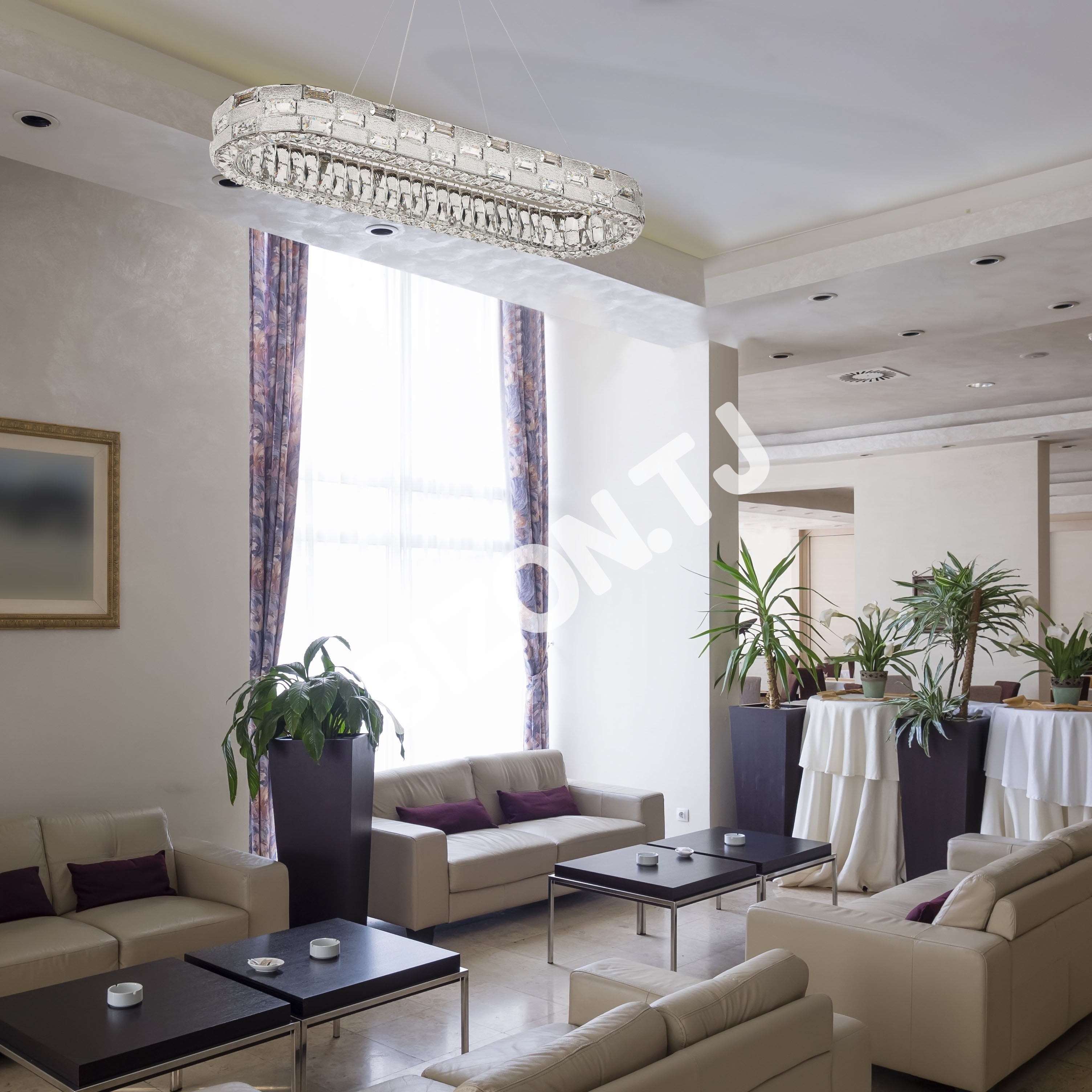 Люстра Crystal хром CB701 D500мм 3 Colour (с ди, 159-18334 13