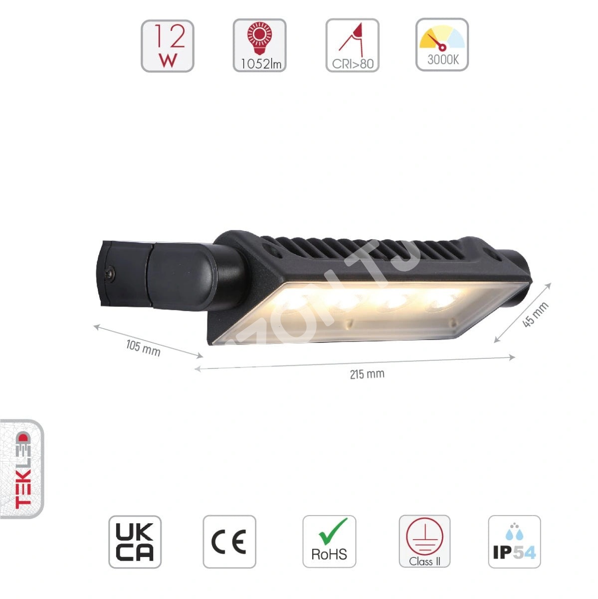 Светильник LED 3229 12 Вт черный 4000 К IP54 12ш, 182-03274 6