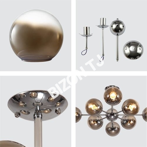 Smoky Globe стекло хром металл Body Sputnik Molecu, 159-17684 11