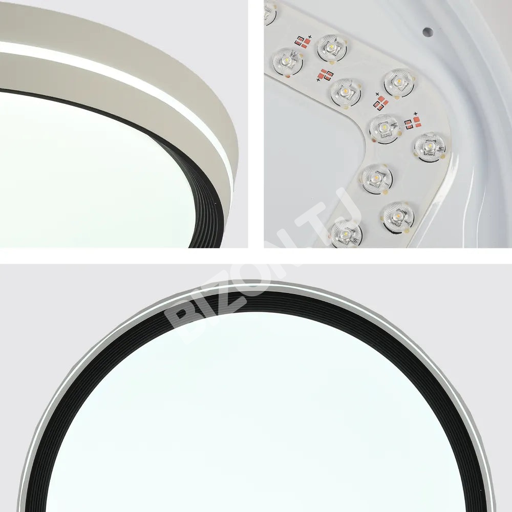 Светильник LED потолочный Светильник EGLO 30Wx2 черный D400 6000 К / 40, 165-16026 7