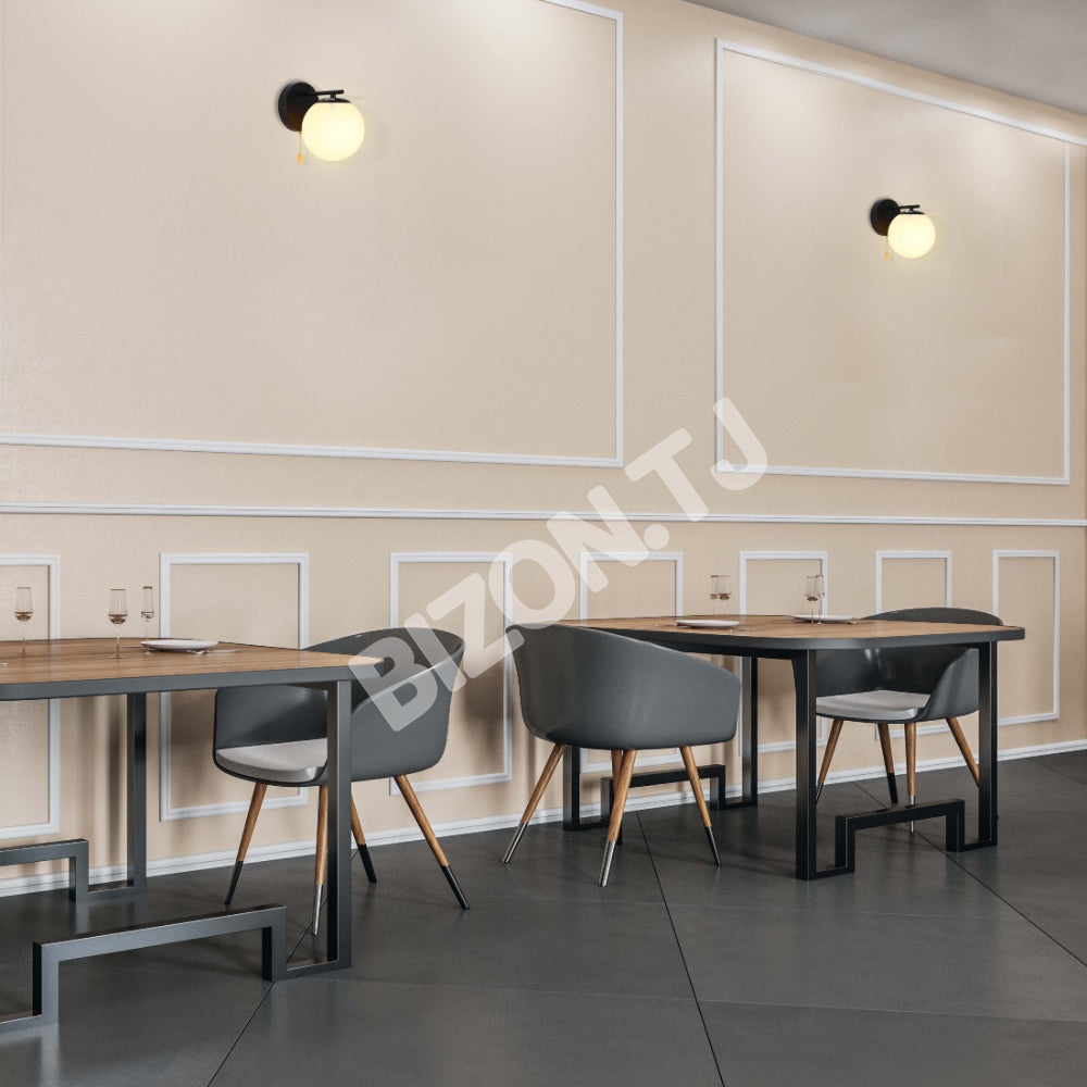 Выключатель опал GLOBE стекло золотой металл BODY VINTAGE RETRO настенный светильник с PULL DOWN SWITCH E27 FITTING золотой, 151-19780 18