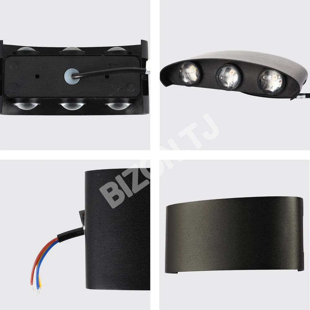 Светильник B2327 6×3 Вт черный RGB, 182-03316 7