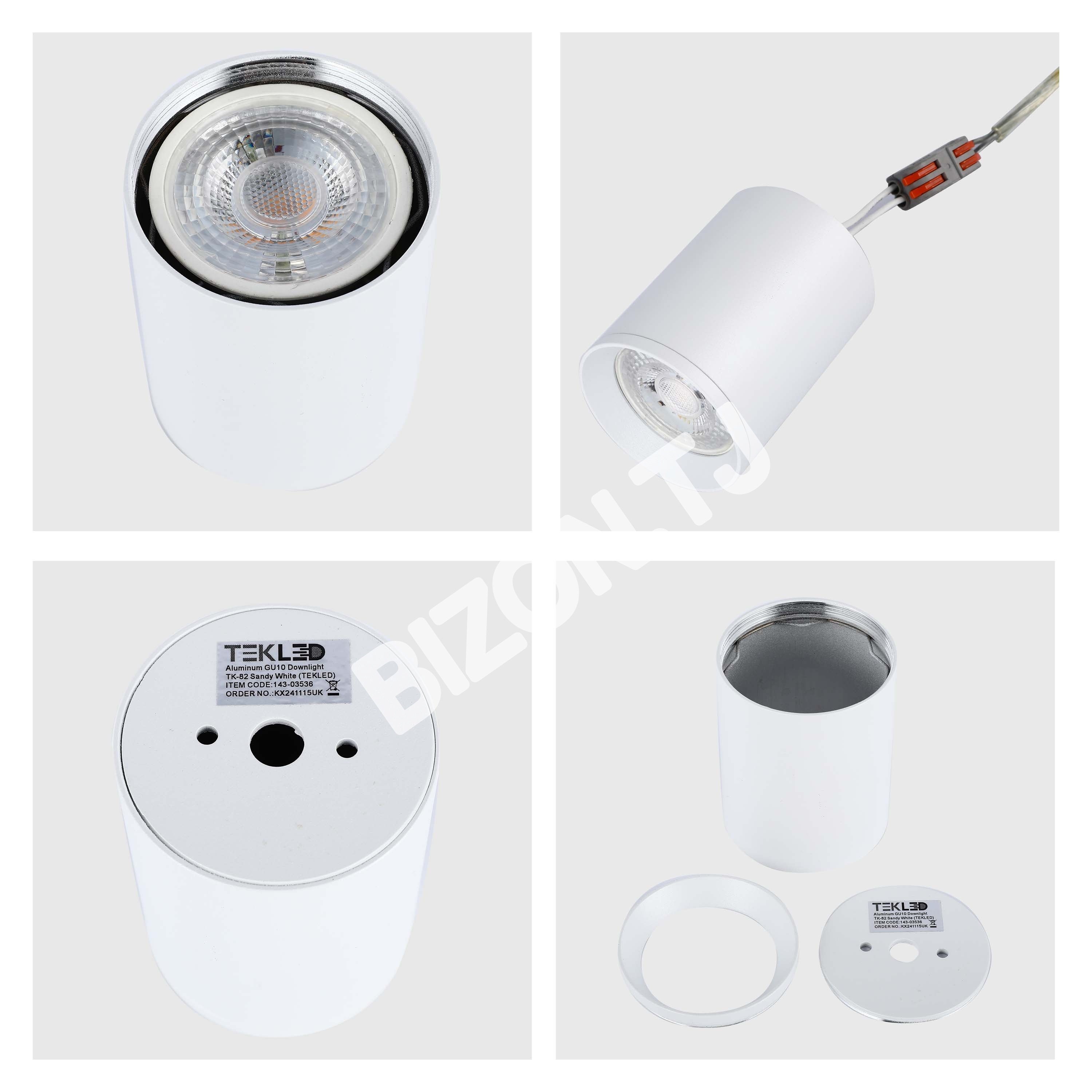 Светильник Aluminum GU10 даунлайт TK-82 Sandy белый, 143-03536 6
