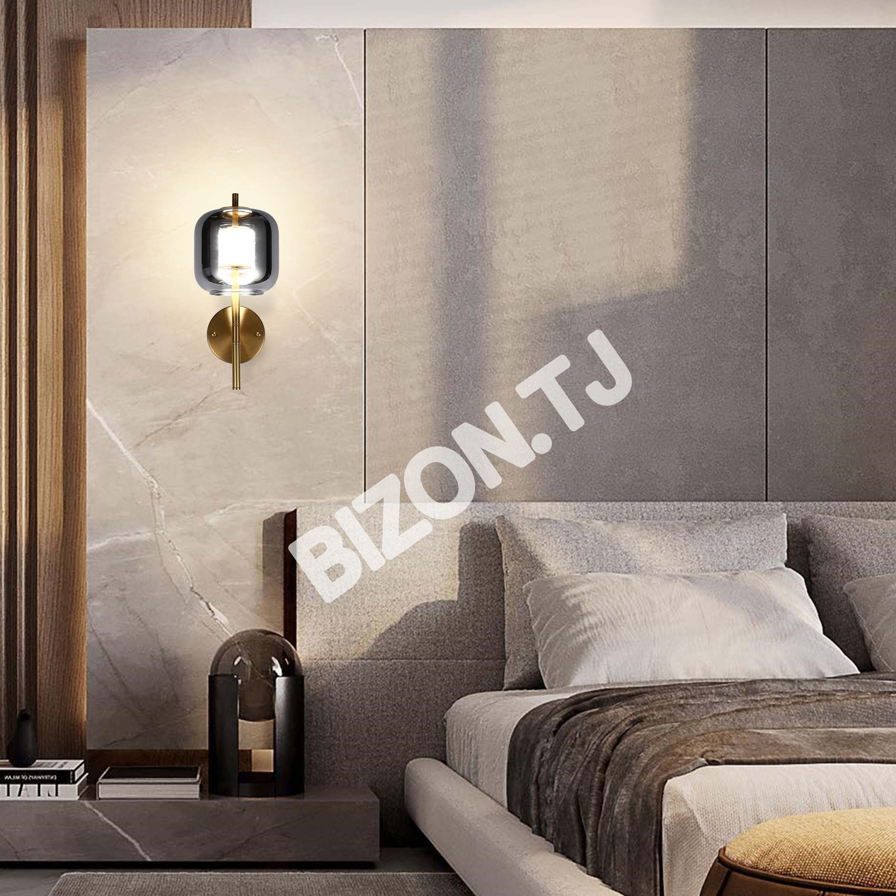 Бронзовый LED настенный светильник 6605-A Amber стекло 5 Вт 3CCT, 151-20108 10