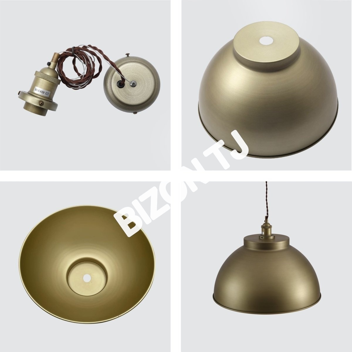 Светильник подвеснойD21904 1xE27 D480H270 BR+GD, 150-18211 3